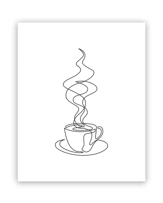 Coffee Line Art - Poster